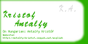 kristof antalfy business card